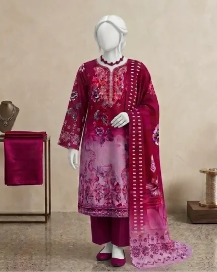 Stylish 3 Piece Chikankari Decent Design outfit